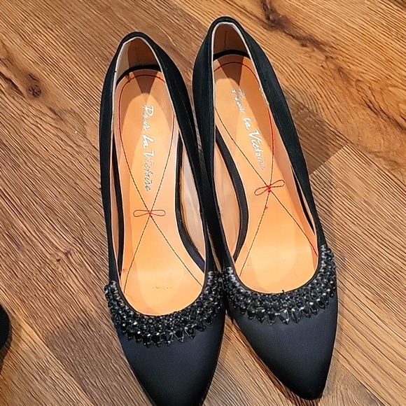 Black Satin Formal Wedge - Picture 1 of 3